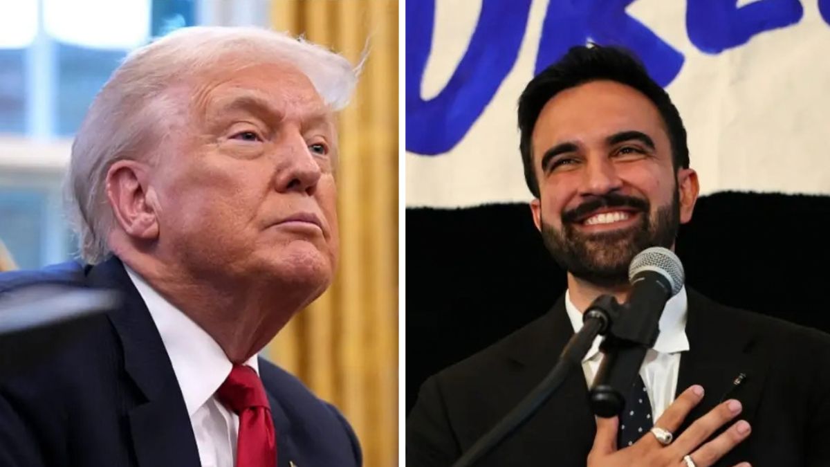 President Donald Trump and New York Mayor Zohran Mamdani appearing together at a political event.