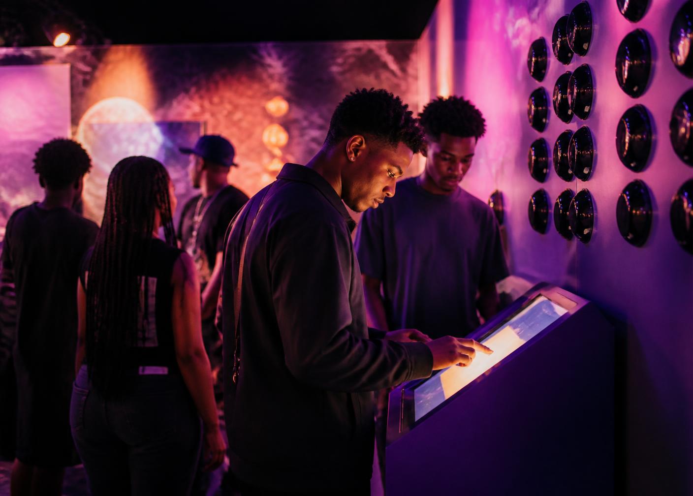 Young people engaging with a community brand experience